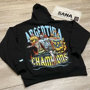 Sana Detroit x Argentina World Cup Messi Hoodie Medium Brand New